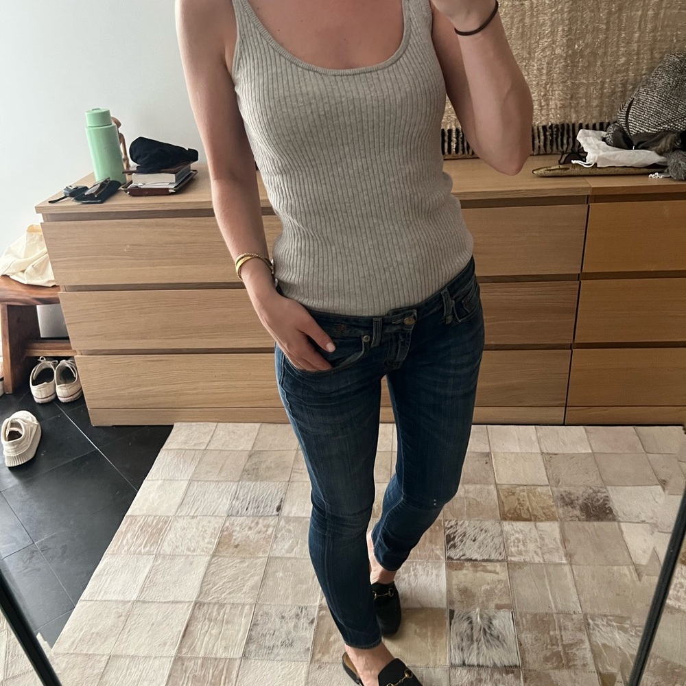 Frame Grey Ribbed Tank Top - Picture 4 of 4